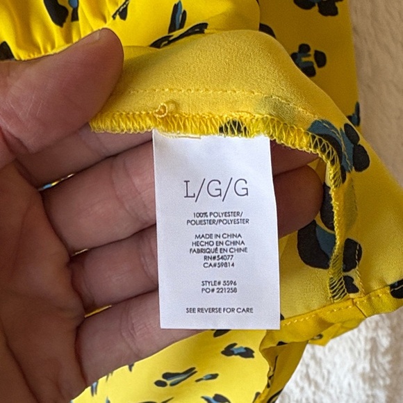 CAbi Yellow and Black Floral Blouse - Picture 7 of 9